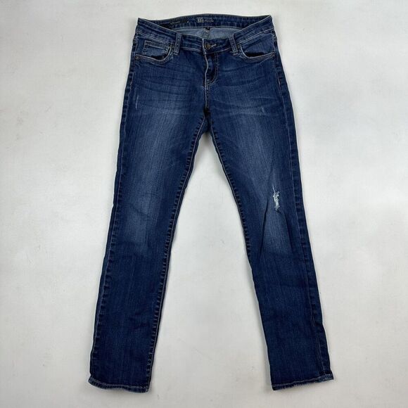 Kut From The Kloth Catherine Boyfriend Denim Blue Jeans Size 4 Cotton Stretch - Picture 2 of 8
